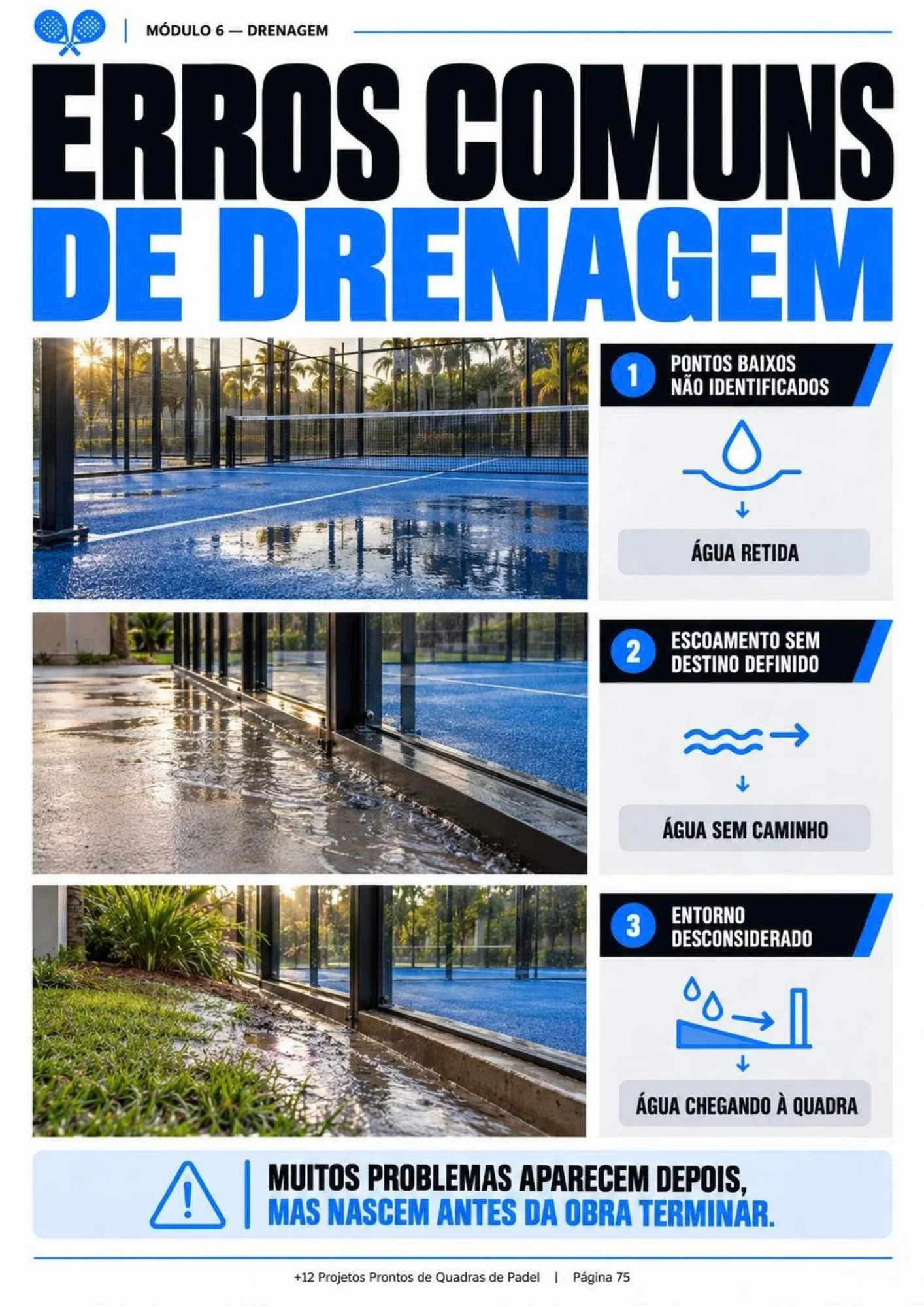 Prévia de projeto de quadra de padel